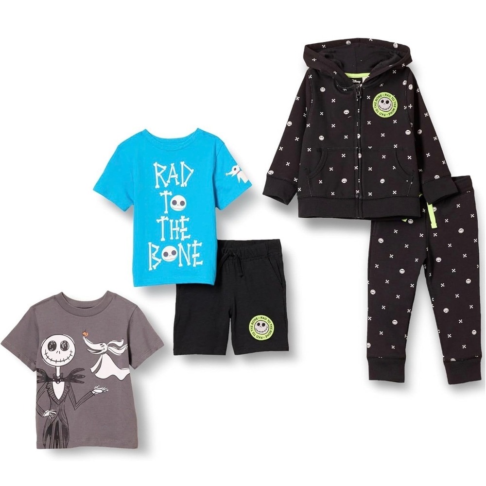Amazon Essentials Disney nightmare before Christmas boys 5 piece Outfit‎ 8 NWT